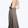 A-Linien-Kleid mit Wasserfallausschnitt – Dark Mole A-Linien-Kleid mit Wasserfallausschnitt – Dark Mole