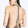 A-Linien-Kleid mit Wasserfallausschnitt – Dark Mole A-Linien-Kleid mit Wasserfallausschnitt – Dark Mole