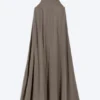 A-Linien-Kleid mit Wasserfallausschnitt – Dark Mole A-Linien-Kleid mit Wasserfallausschnitt – Dark Mole
