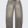 Abell Mid Rise Regular Barrel Jeans – Canyon Grey – Medium Grey Abell Mid Rise Regular Barrel Jeans – Canyon Grey – Medium Grey