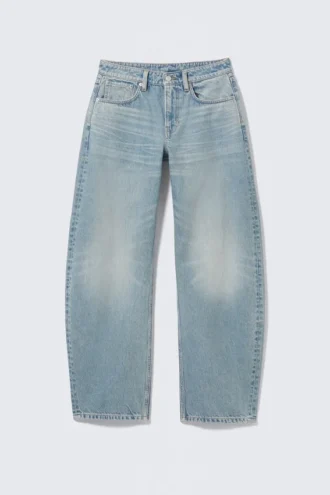 Abell Mid Rise Regular Barrel Jeans – Seventeen Blue – Mittelblau