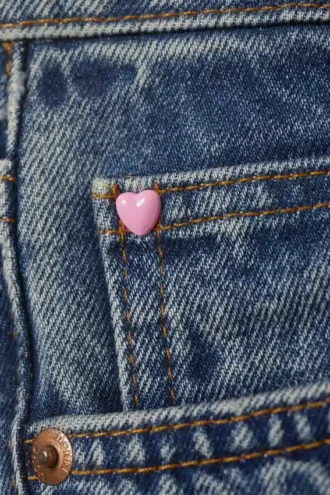 Aimo Denim-Shorts mit mittlerer Leibhöhe und geradem Bein – Mountain Blue – Mittelblau