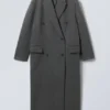 Alex Oversized-Mantel aus Wollmischung – Dunkelgrau Alex Oversized-Mantel aus Wollmischung – Dunkelgrau