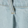 Amber Midi-Rock aus Denim mit hoher Taille und Rundschnitt – Himmelblau – Hellblau