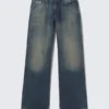 Ample Low Rise Loose Wide Jeans – Baltic Blue – Dunkelblau Ample Low Rise Loose Wide Jeans – Baltic Blue – Dunkelblau
