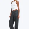 Ample Low Rise Loose Wide Jeans – Blue Rinse – Dunkelblau Ample Low Rise Loose Wide Jeans – Blue Rinse – Dunkelblau
