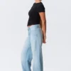 Ample Low Rise Loose Wide Jeans – Kimberley Blue – Hellblau Ample Low Rise Loose Wide Jeans – Kimberley Blue – Hellblau