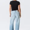 Ample Low Rise Loose Wide Jeans – Kimberley Blue – Hellblau Ample Low Rise Loose Wide Jeans – Kimberley Blue – Hellblau