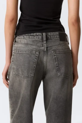 Ample Low Rise Loose Wide Jeans – Redondo Black – Schwarz