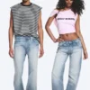 Anti Unisex-Jeans mit niedriger Taille, geradem Schnitt und normaler Passform – Blue Moon – Hellblau | Cheap Monday GB