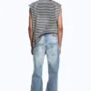 Anti Unisex-Jeans mit niedriger Taille, geradem Schnitt und normaler Passform – Blue Moon – Hellblau | Cheap Monday GB