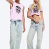 Anti Unisex-Jeans mit niedriger Taille, geradem Schnitt und normaler Passform – Hellblau | Cheap Monday GB