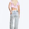 Anti Unisex-Jeans mit niedriger Taille, geradem Schnitt und normaler Passform – Hellblau | Cheap Monday GB