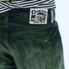 Anti Unisex-Jeans mit niedriger Taille, geradem Schnitt und normaler Passform – Marinegrün – Grün | Cheap Monday GB