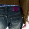 Anti Unisex-Jeans mit niedriger Taille, geradem Schnitt und normaler Passform – Stahlblau – Mittelblau | Cheap Monday GB