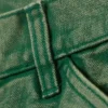 Arbeitshose mit niedriger Leibhöhe und lockerer Passform – gewaschenes Grün