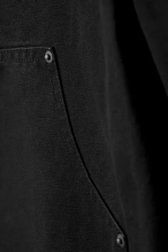 Arbeitshose mit niedriger Leibhöhe und lockerer Passform – Schwarz