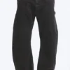 Arbeitshose mit weitem Hosenbein – gewaschen, schwarz Arbeitshose mit weitem Hosenbein – gewaschen, schwarz