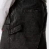 Arbeitshose mit weitem Hosenbein – gewaschen, schwarz Arbeitshose mit weitem Hosenbein – gewaschen, schwarz