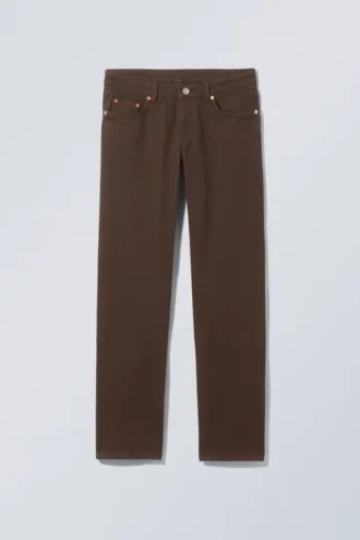 Arrow Low Rise Regular Straight Jeans – Kakaobraun