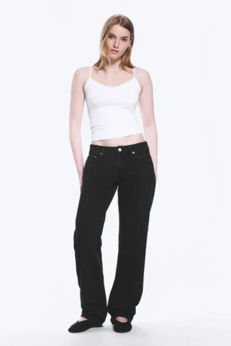 Arrow Low Rise Regular Straight Jeans – Tuned Black – Schwarz