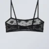Ash Lace Semi Scooped Bra – Schwarze Spitze Ash Lace Semi Scooped Bra – Schwarze Spitze
