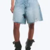 Ash Loose Denim Shorts – Kimberly Worn – Mittelblau Ash Loose Denim Shorts – Kimberly Worn – Mittelblau