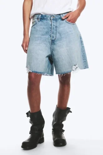 Ash Loose Denim Shorts – Kimberly Worn – Mittelblau