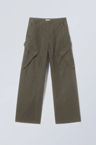 Astro Loose Asymmetric Cargo-Hose – Khaki-Grün