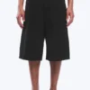 Astro Loose Baggy Shorts aus Leinenmischung – Schwarz