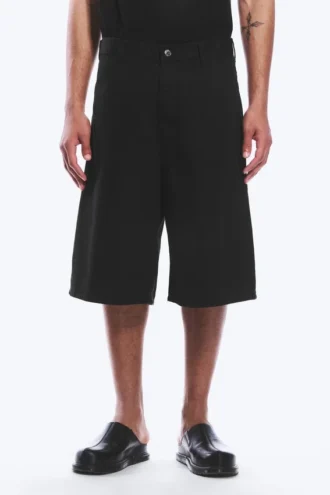 Astro Loose Baggy Shorts aus Leinenmischung – Schwarz