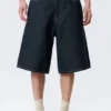 Astro Mid Rise Loose Baggy Denim Shorts – Blue Rinse – Dunkelblau