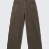 Astro Mid Rise Loose Baggy Structured Hose – Dunkelbraun Astro Mid Rise Loose Baggy Structured Hose – Dunkelbraun