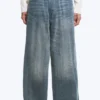 Astro Mid Rise Loose Baggy Twist Jeans – Gloria Blue – Mittelblau