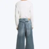 Astro Mid Rise Loose Baggy Twist Jeans – Gloria Blue – Mittelblau