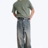 Astro Mid Rise Loose Baggy Unisex-Jeans – Arizona Blue – Mittelblau