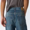 Astro Mid Rise Loose Baggy Unisex-Jeans – Blue Hymn – Mittelblau