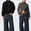 Astro Mid Rise Loose Baggy Unisex-Jeans – Blue Rinse – Dunkelblau Astro Mid Rise Loose Baggy Unisex-Jeans – Blue Rinse – Dunkelblau