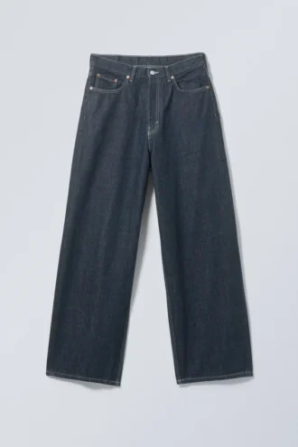 Astro Mid Rise Loose Baggy Unisex-Jeans – Blue Rinse – Dunkelblau