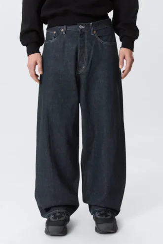Astro Mid Rise Loose Baggy Unisex-Jeans – Blue Rinse – Dunkelblau