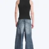 Astro Mid Rise Loose Baggy Unisex-Jeans – Board Blue – Mittelblau Astro Mid Rise Loose Baggy Unisex-Jeans – Board Blue – Mittelblau