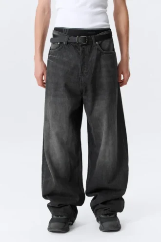 Astro Mid Rise Loose Baggy Unisex-Jeans – Chelsea Black – Schwarz