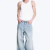 Astro Mid Rise Loose Baggy Unisex-Jeans – Kimberley Blue – Hellblau Astro Mid Rise Loose Baggy Unisex-Jeans – Kimberley Blue – Hellblau