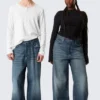 Astro Mid Rise Loose Baggy Unisex-Jeans – Mine Blue – Mittelblau Astro Mid Rise Loose Baggy Unisex-Jeans – Mine Blue – Mittelblau