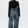 Astro Mid Rise Loose Baggy Unisex-Jeans – Mine Blue – Mittelblau Astro Mid Rise Loose Baggy Unisex-Jeans – Mine Blue – Mittelblau