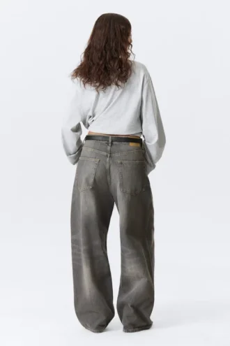 Astro Mid Rise Loose Baggy Unisex-Jeans – Mine Grey