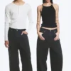 Astro Mid Rise Loose Baggy Unisex-Jeans – Tuned Black – Schwarz Astro Mid Rise Loose Baggy Unisex-Jeans – Tuned Black – Schwarz