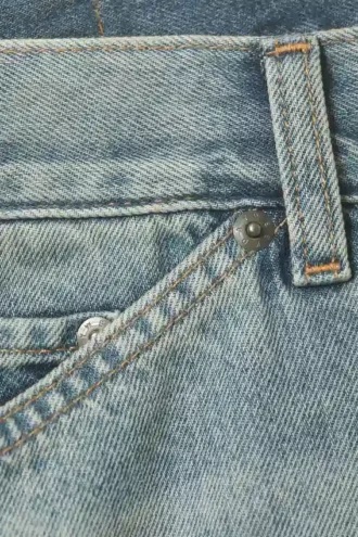 Astro Shape Loose Baggy Jeans – Ziegelblau – Hellblau