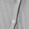 Asymmetrische Strickjacke aus Leinenmischung – Hellgrau Asymmetrische Strickjacke aus Leinenmischung – Hellgrau