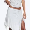 Asymmetrischer Midirock – Hellgrau meliert Asymmetrischer Midirock – Hellgrau meliert